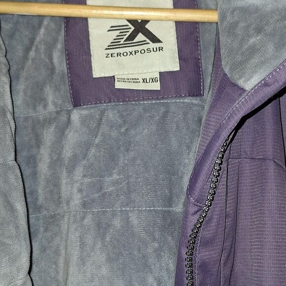 Zeroxposur Women's Grey and Purple Winter Jacket - Picture 3 of 7
